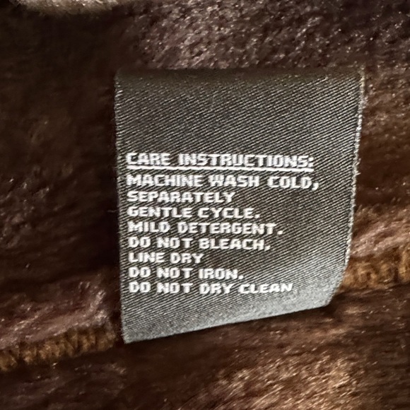 Jones New York Chocolate Brown Faux Shearling Fur Lined Coat with Hood Like New! - Picture 8 of 10